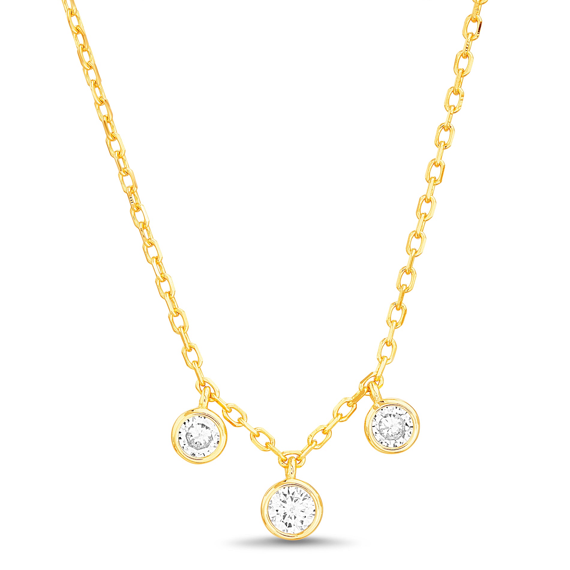 Dainty CZ Charm Necklace